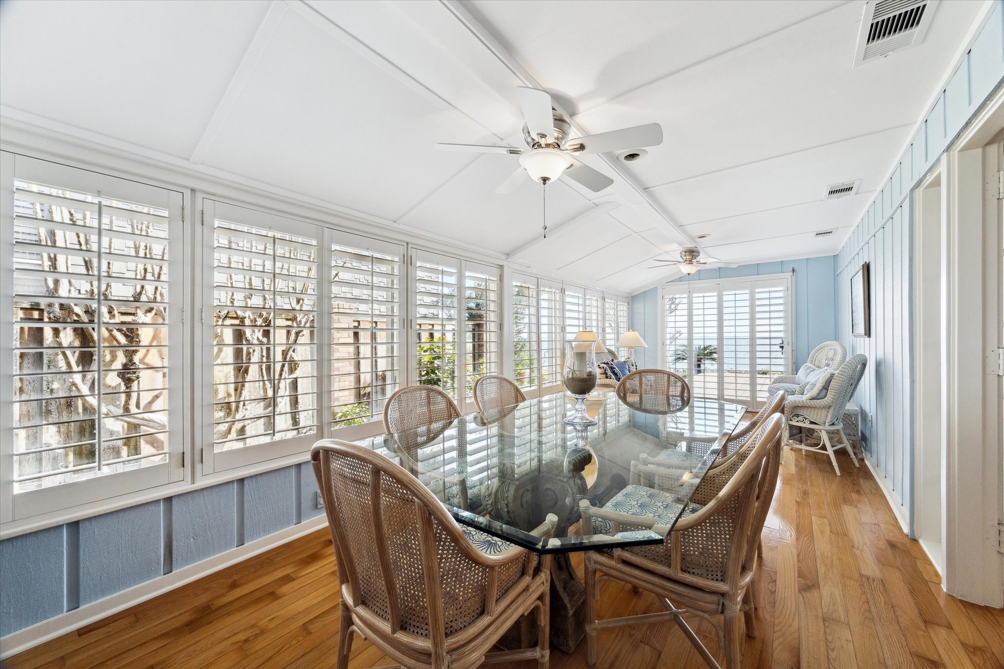 232 Garfield Street La Porte, TX 77571 - Photo 16 of 35 a view of a dining room with furniture window and wooden floor