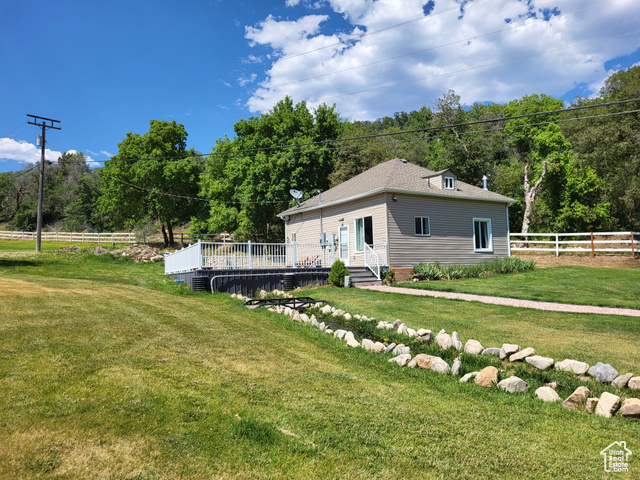 1406 South Bartholomew Cyn Road Springville, UT 84663 - Photo 15 of 19 Back of house featuring a deck