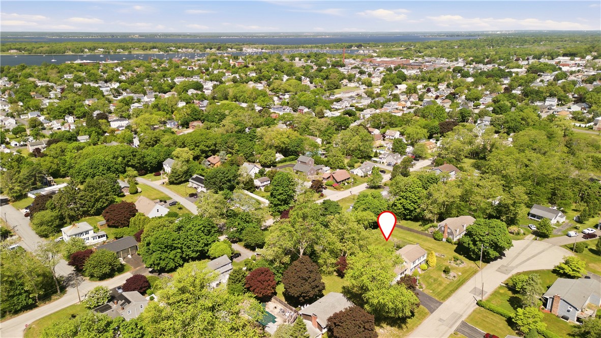 5 Heritage Road Bristol, RI 02809 - Photo 50 of 50 Aerial View of the House and toward Downtown Bristol