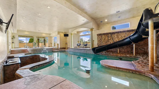 a bathroom with a sink a vanity and mirror
