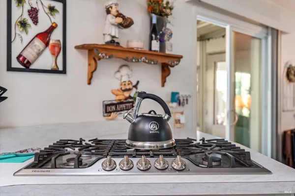 a close view of a stove