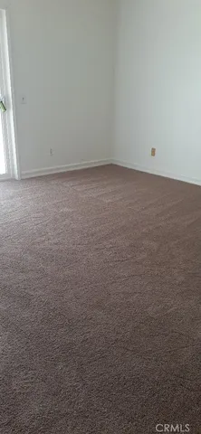 a backyard of a house with lawn chairs plants and large tree
