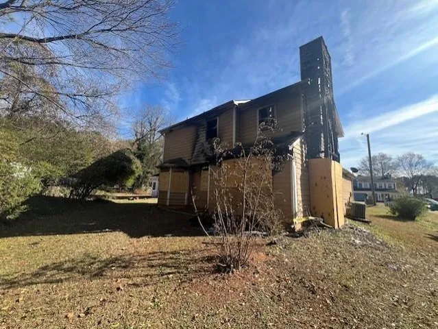 a street view with wooden fence