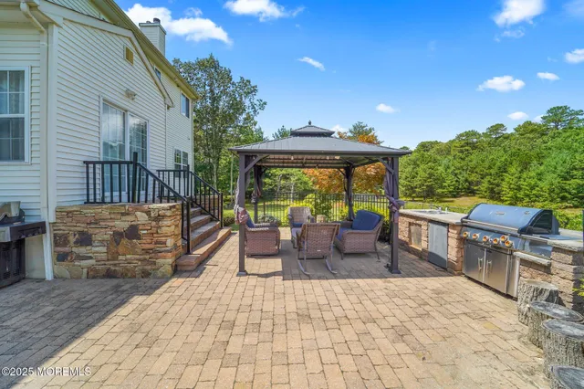 a view of a park with slide