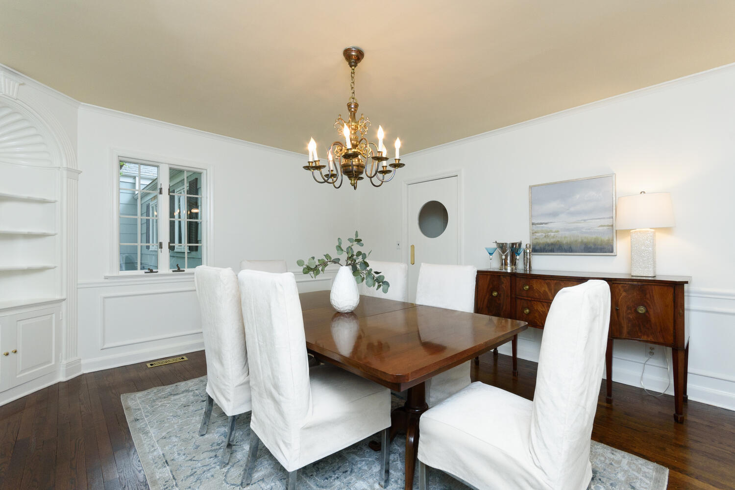 10 Highview Road Darien, CT 06820 - Photo 8 of 42 a view of a dining room with furniture and wooden floor
