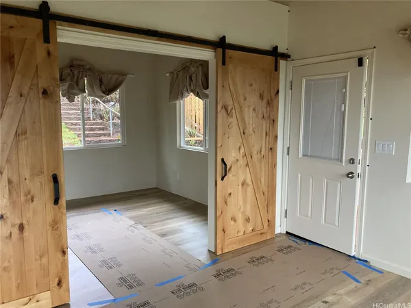 a view of an front door