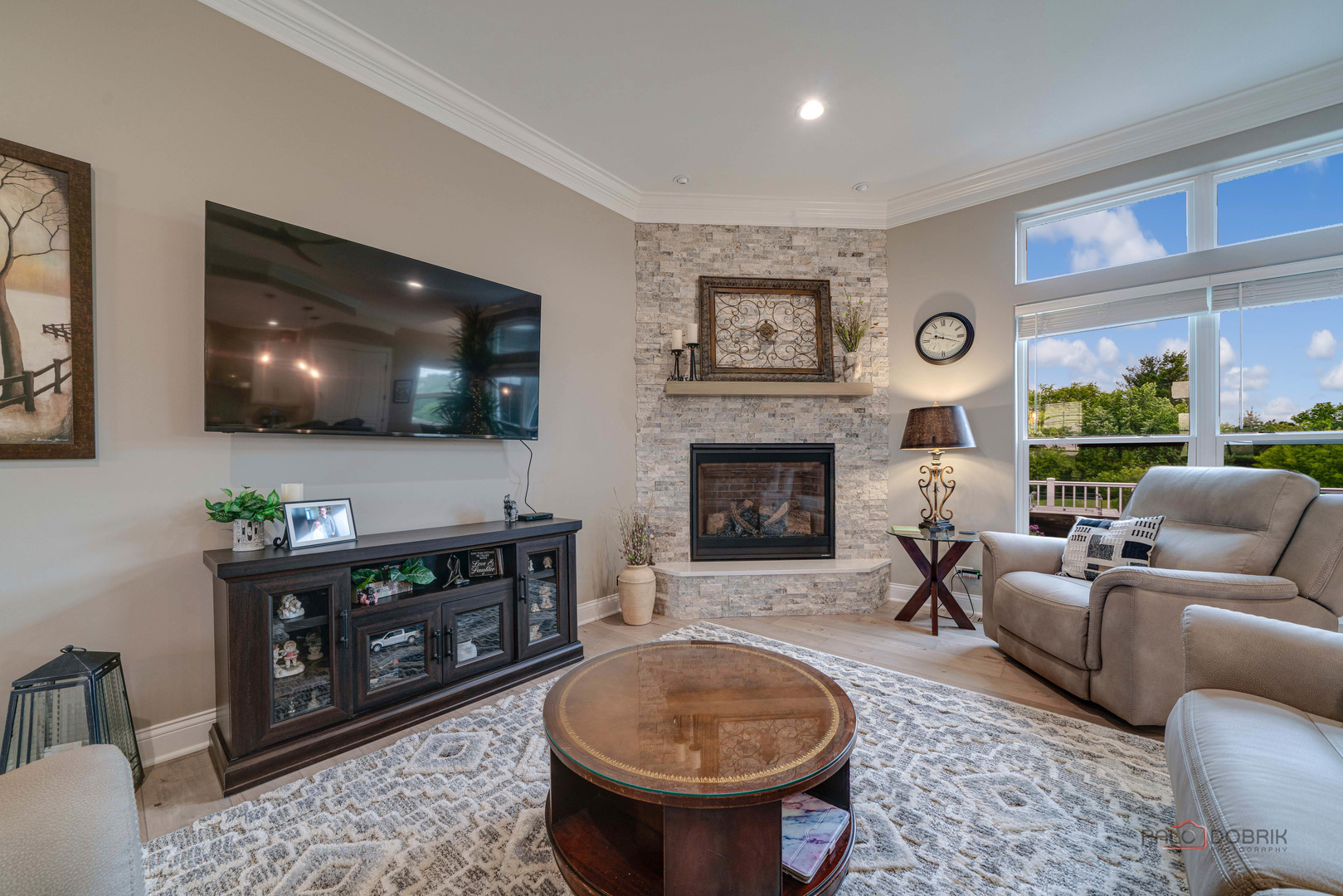 3300 Cornflower Way Spring Grove, IL 60081 - Photo 6 of 34 a living room with furniture and a fireplace