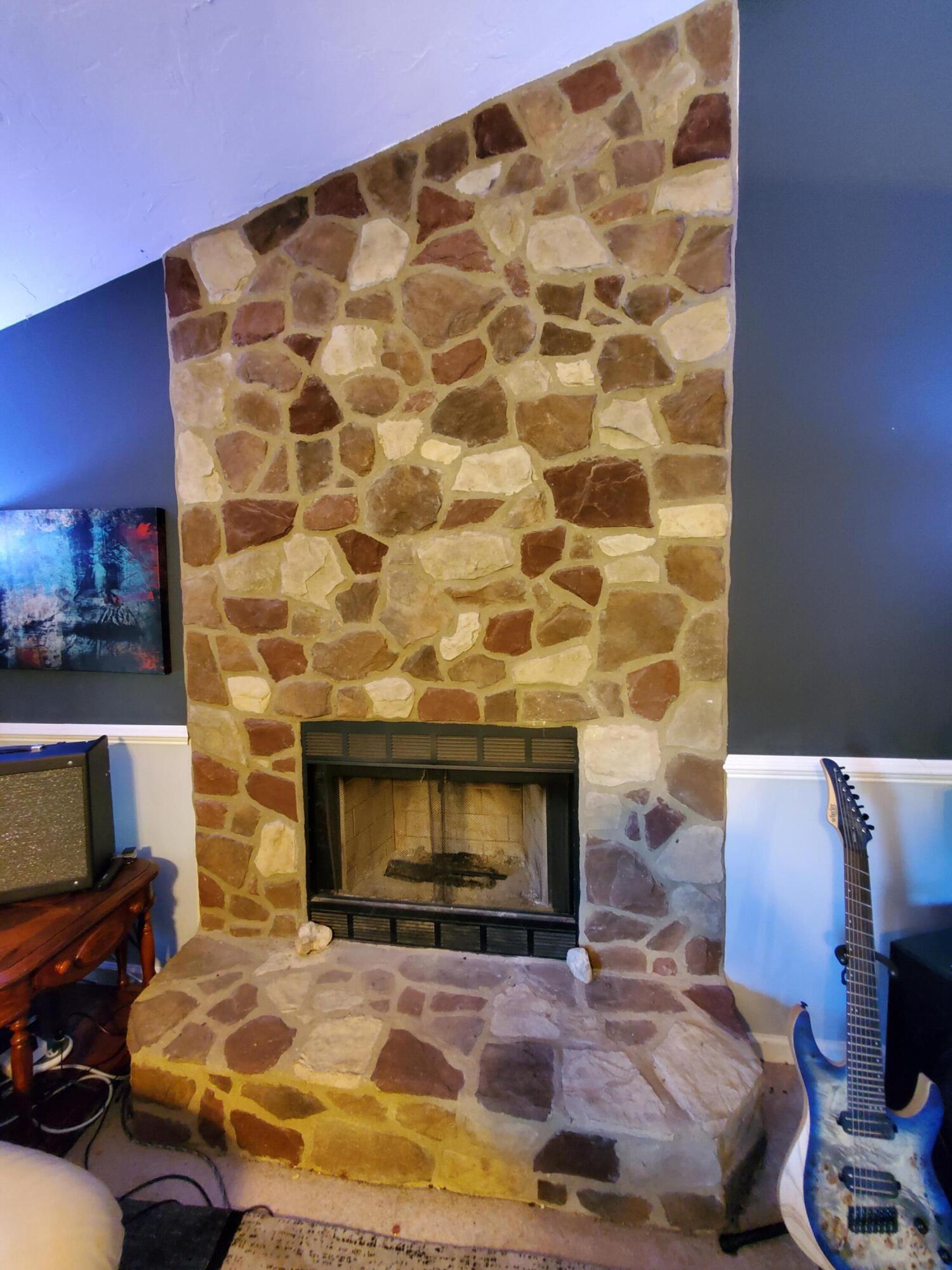 10557 Dickerson Mill Road Moneta, VA 24121 - Photo 3 of 22 Stone Fireplace