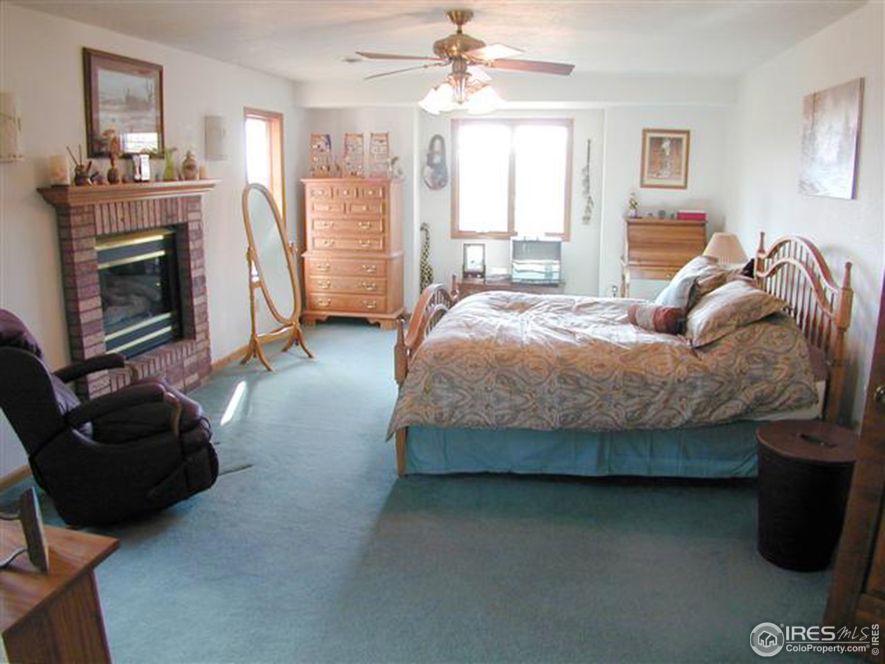 7090 Spring Glade Road Loveland, CO 80538 - Photo 12 of 18 a living room with furniture and a fireplace