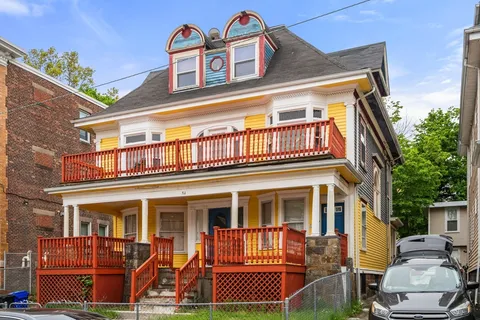a front view of a house