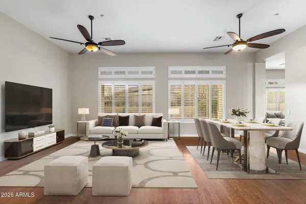 a large kitchen with kitchen island a sink stainless steel appliances and cabinets