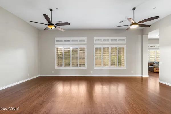 a view of cabinets with window