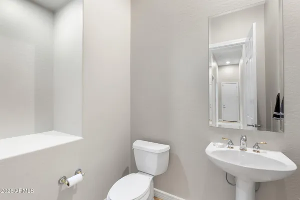 an aerial view of residential houses and outdoor space