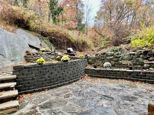 a view of outdoor space with seating