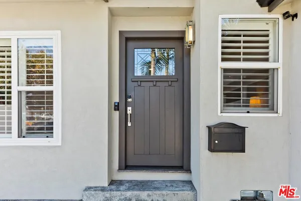 a view of front door of house