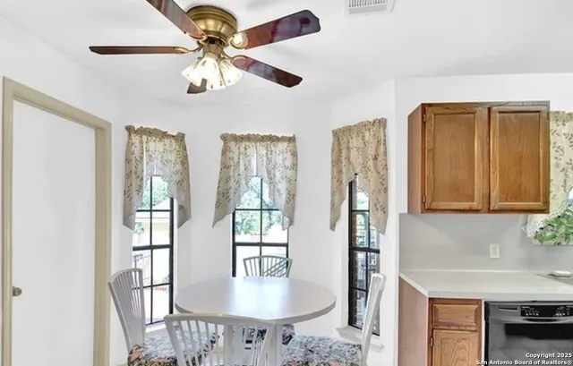 a workspace with wooden floor