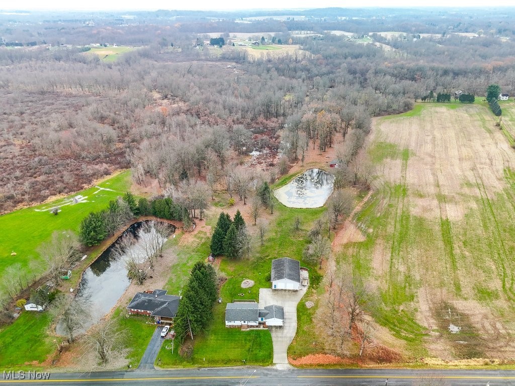 3204 Old Forge Road Kent, OH 44240 - Photo 42 of 42 Drone / aerial view featuring a rural view and a water view