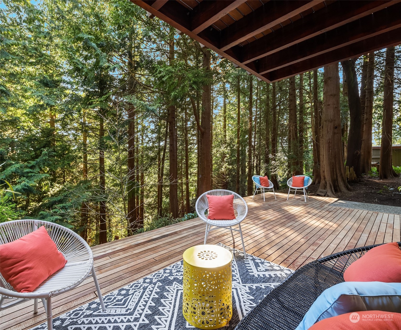 21088 88th Place West Edmonds, WA 98026 - Photo 36 of 37 a view of a porch with furniture and wooden floor