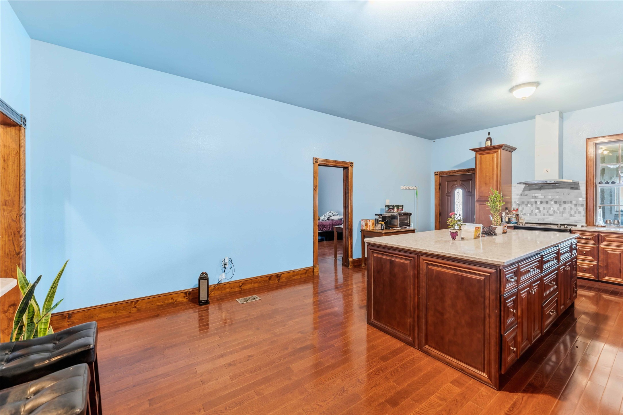 7954 County Road 121 Rosharon, TX 77583 - Photo 19 of 35 a kitchen with stainless steel appliances a stove a sink and a refrigerator