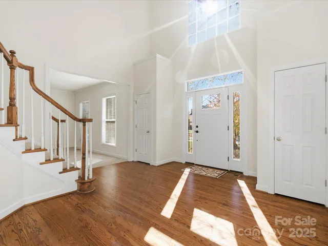 a view of an entryway with staircase