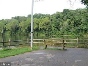 a view of a garden with a slide