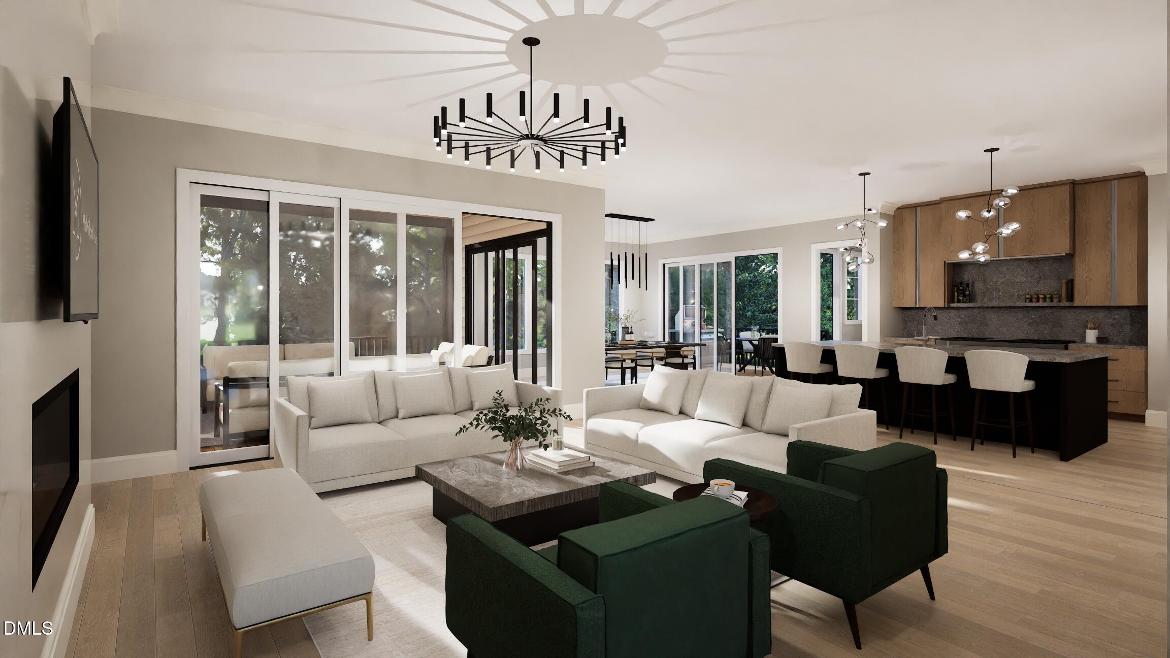 408 Shinleaf Pond Trail Raleigh, NC 27614 - Photo 14 of 75 a living room with furniture and a flat screen tv