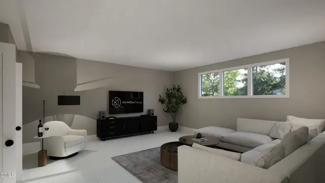 an empty room with a window