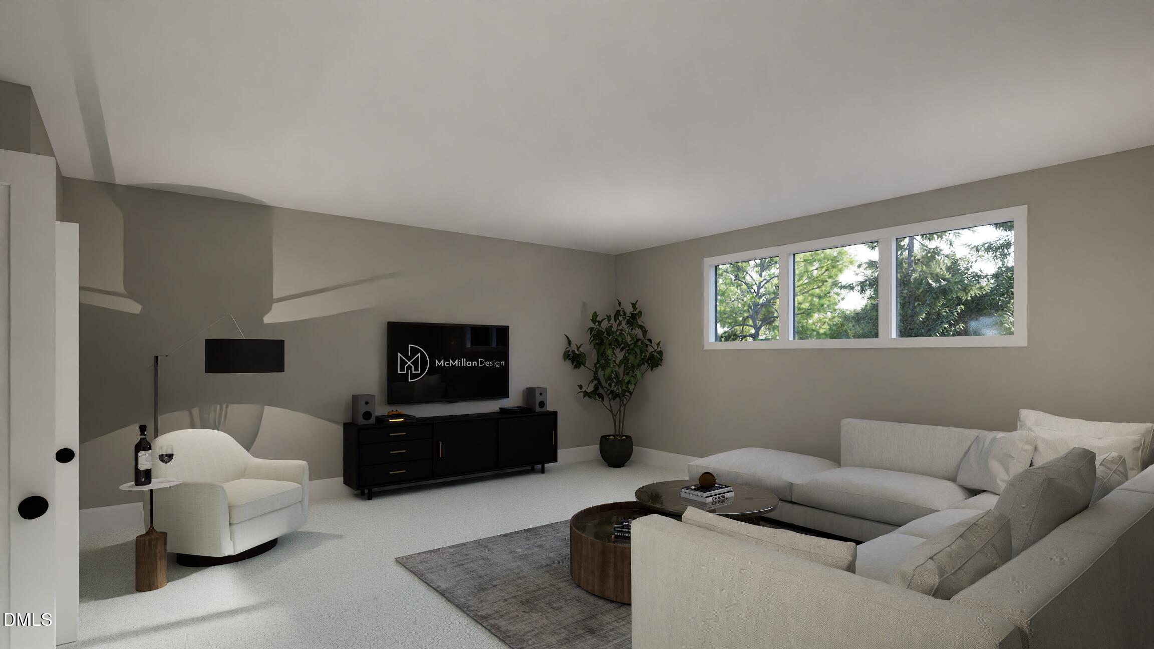 408 Shinleaf Pond Trail Raleigh, NC 27614 - Photo 29 of 77 a living room with furniture and a flat screen tv