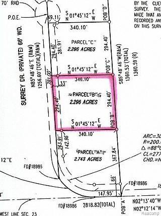 Par B Par B Surrey Road Almont, MI 48003 - Photo 1 of 1 Survey