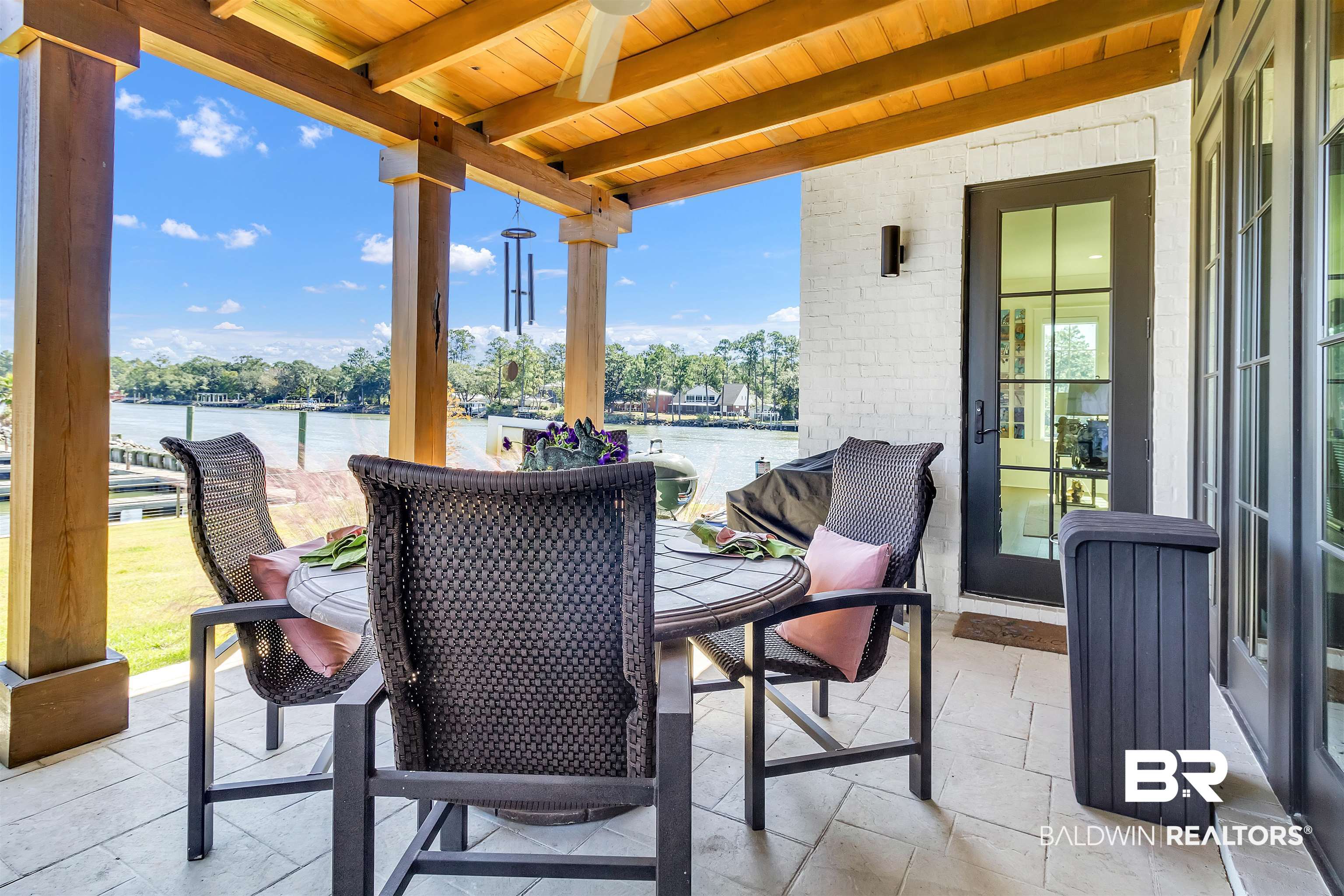 885 Inlet Circle Gulf Shores, AL 36542 - Photo 32 of 36 View of patio / terrace featuring a water view and ceiling fan