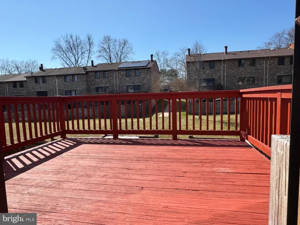 a view of wooden deck