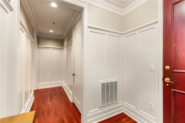 a close view of closet