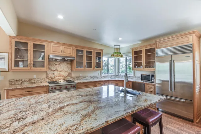 an outdoor space with patio