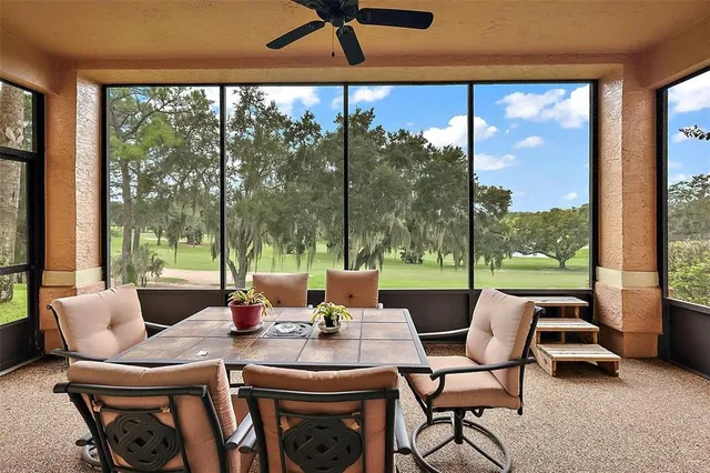 a outdoor view with a sitting space