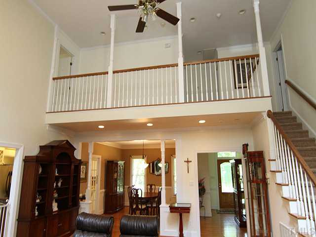 2504 Barton Ridge Court Raleigh, NC 27613 - Photo 4 of 25 View of the Family room from the bridge on the 2nd floor. Den/Family/Great Room