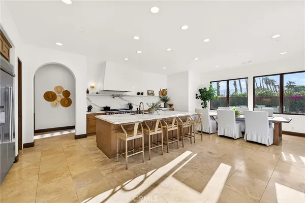 a living room with a couch and a table