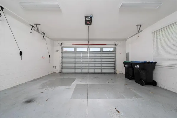 a view of a garage