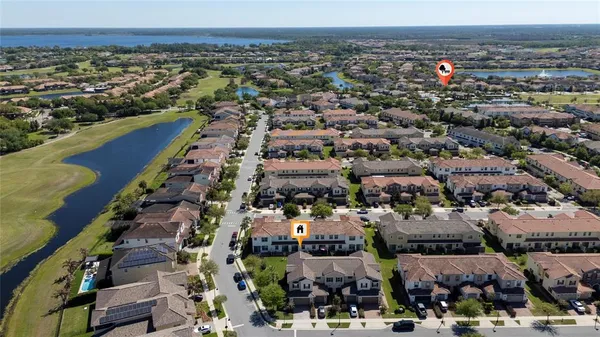 an aerial view of a city