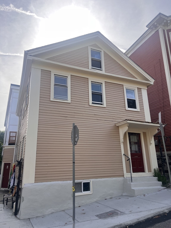 a front view of a house