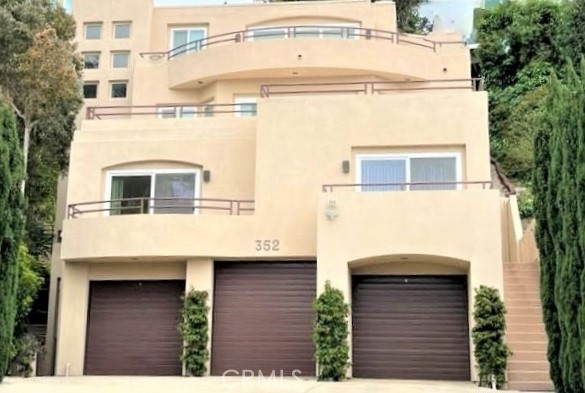 a view of a house with windows