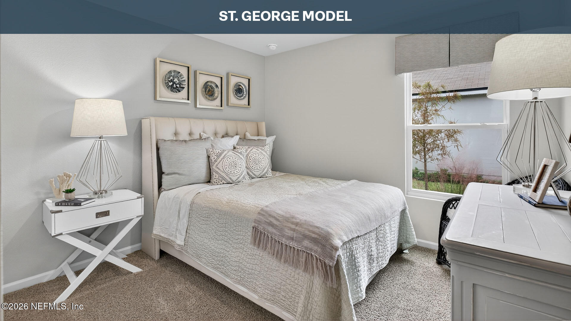 47 Mulligan Way Bunnell, FL 32110 - Photo 17 of 52 a bedroom with a bed and a table in it