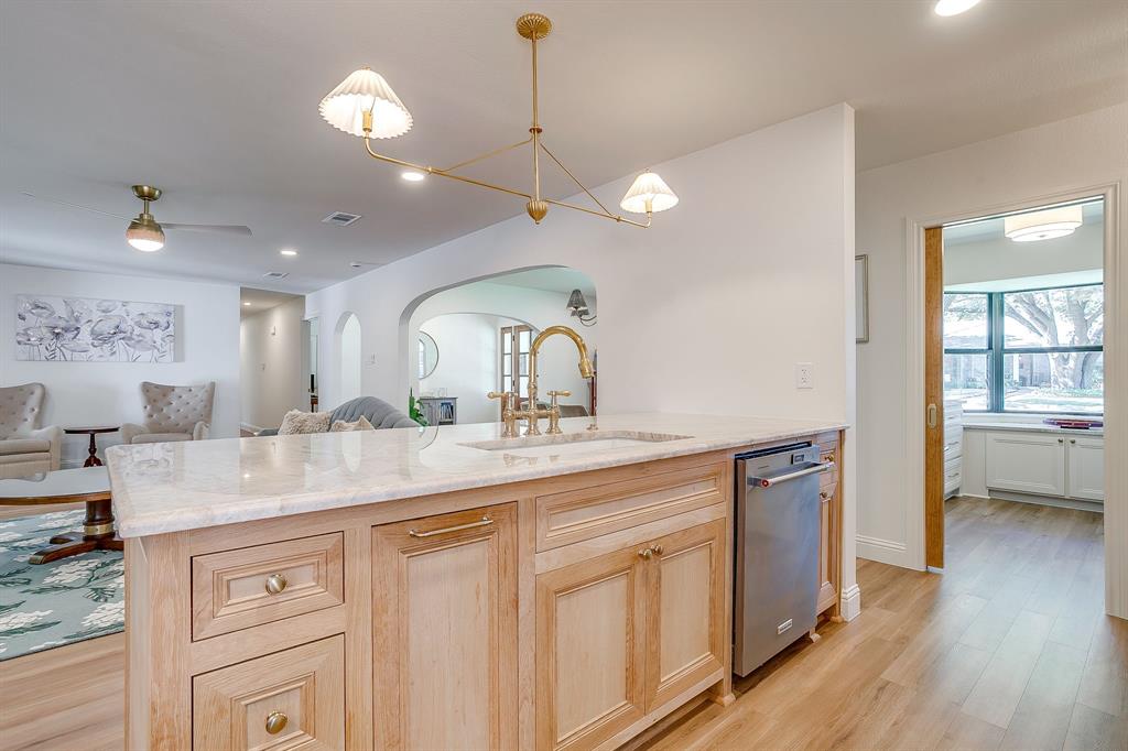4521 Cloudview Road Fort Worth, TX 76109 - Photo 15 of 40 a spacious bathroom with a granite countertop sink mirror and vanity