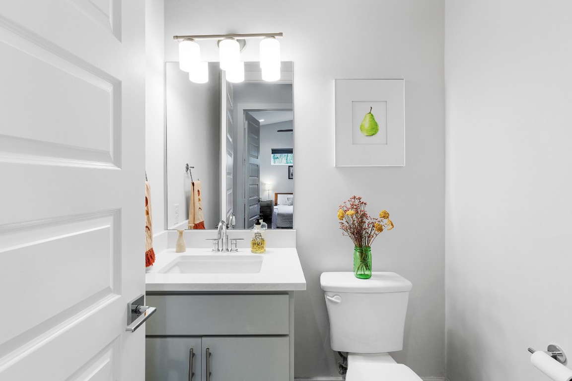 3101 Sunnylawn Circle, Unit B Austin, TX 78723 - Photo 14 of 28 Guest half bathroom downstairs