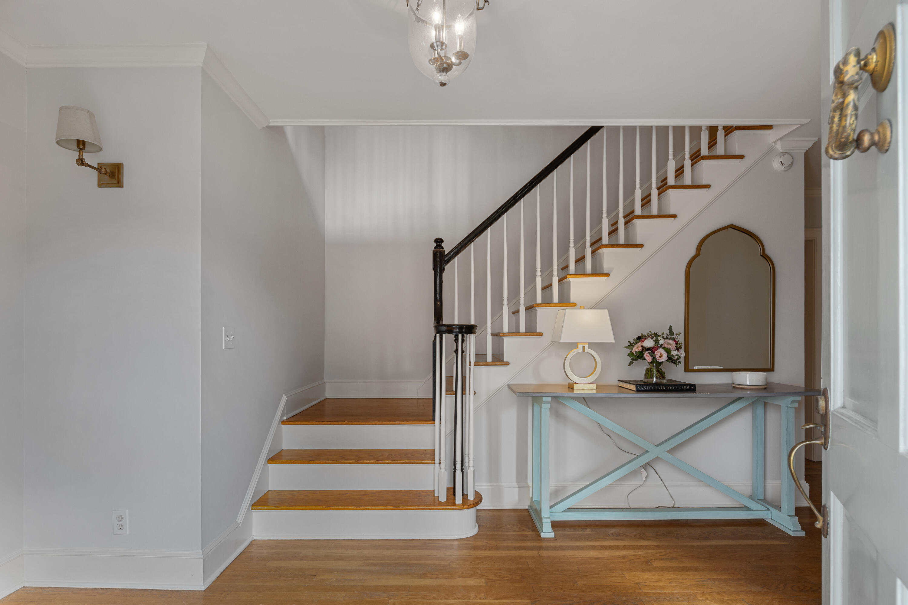 95 Ludlowe Road New Canaan, CT 06840 - Photo 3 of 37 a view of entryway and hall with wooden floor