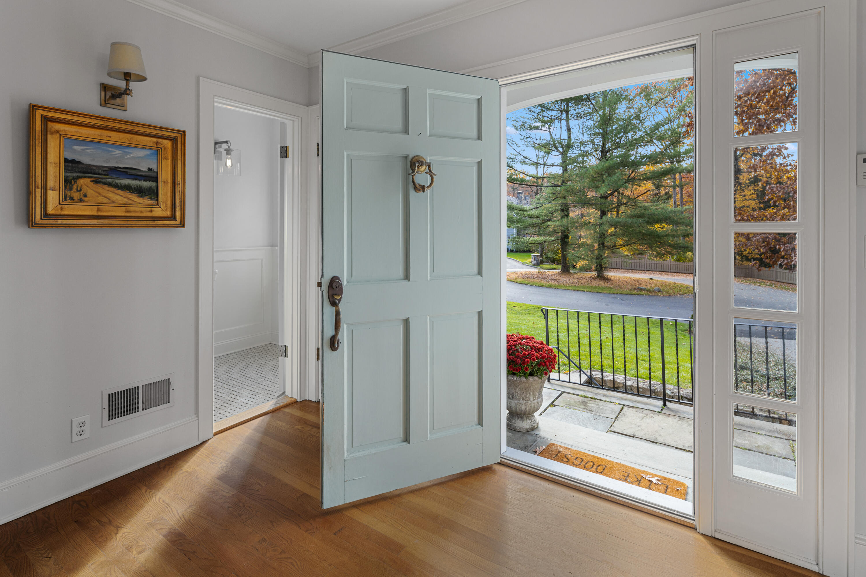 95 Ludlowe Road New Canaan, CT 06840 - Photo 28 of 37 a view of an entryway with wooden floor and door