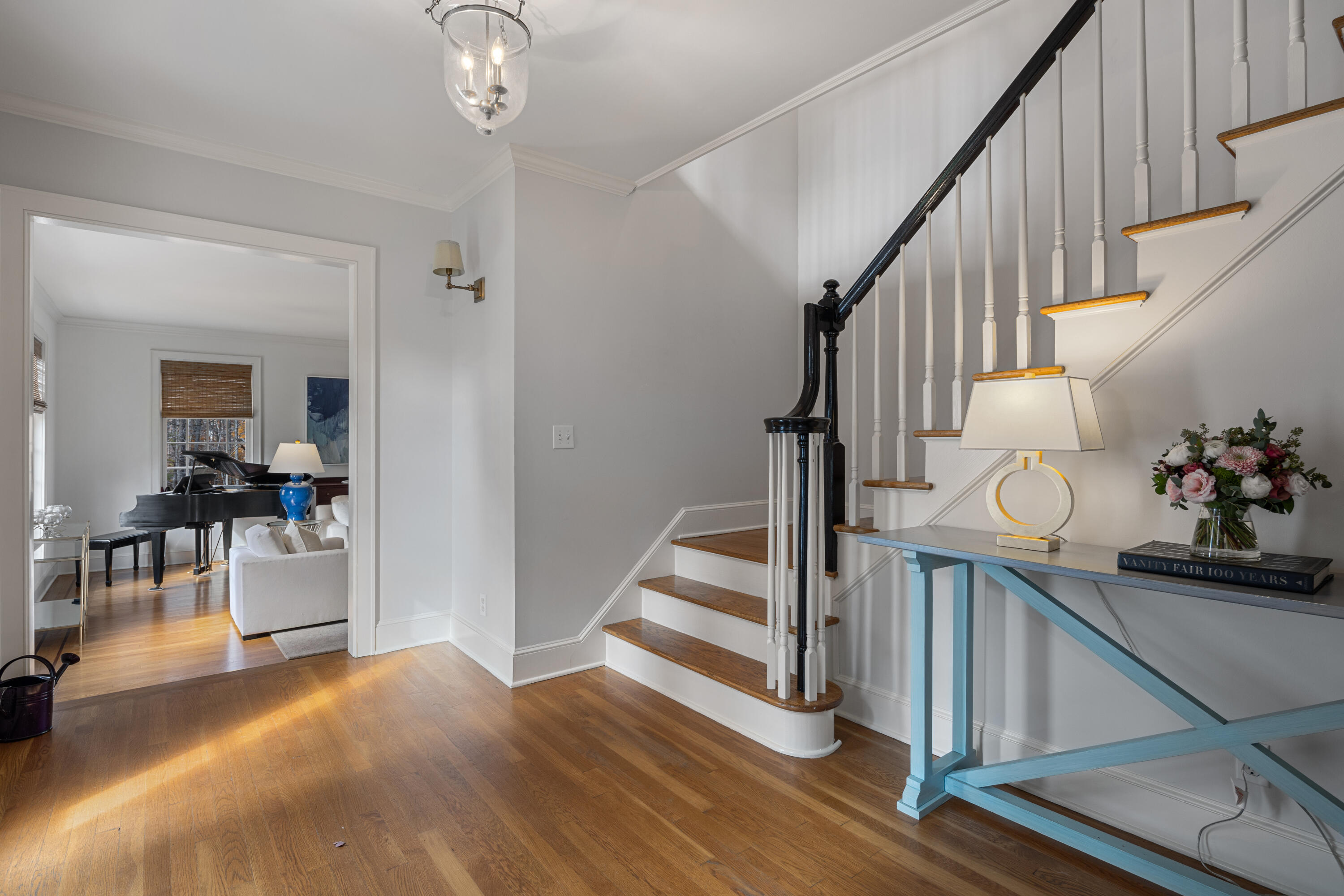 95 Ludlowe Road New Canaan, CT 06840 - Photo 4 of 37 a view of entryway and hall with wooden floor