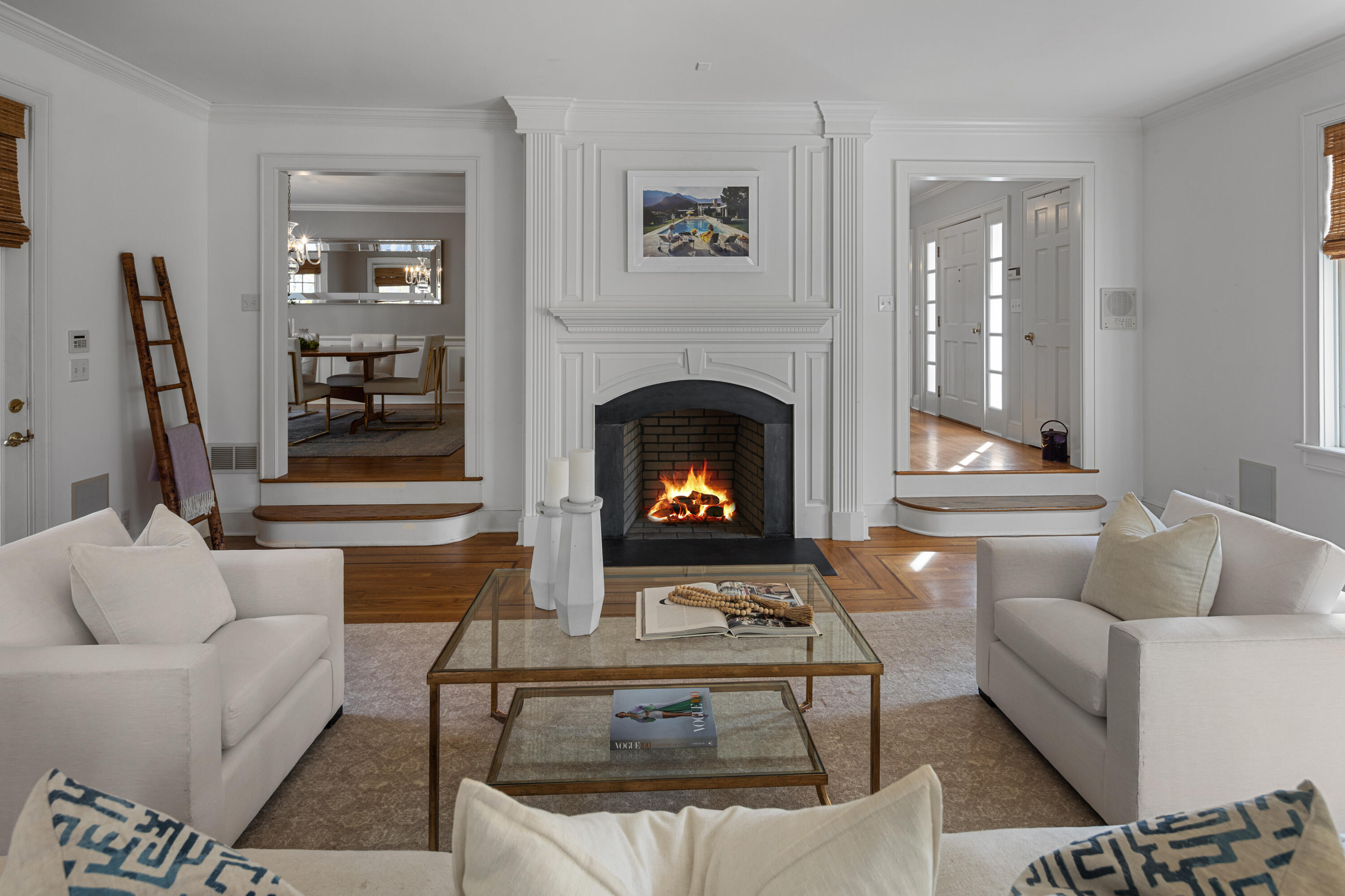 95 Ludlowe Road New Canaan, CT 06840 - Photo 6 of 37 a living room with furniture and a fireplace
