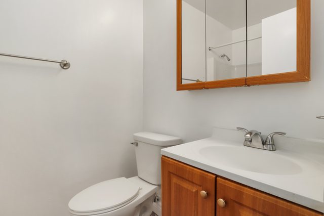 4700 Old Orchard Road, Unit 403 Skokie, IL 60076 - Photo 11 of 21 a bathroom with a sink a toilet and mirror