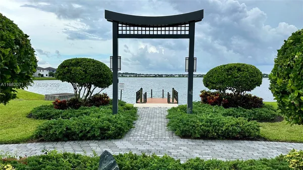 a view of a garden