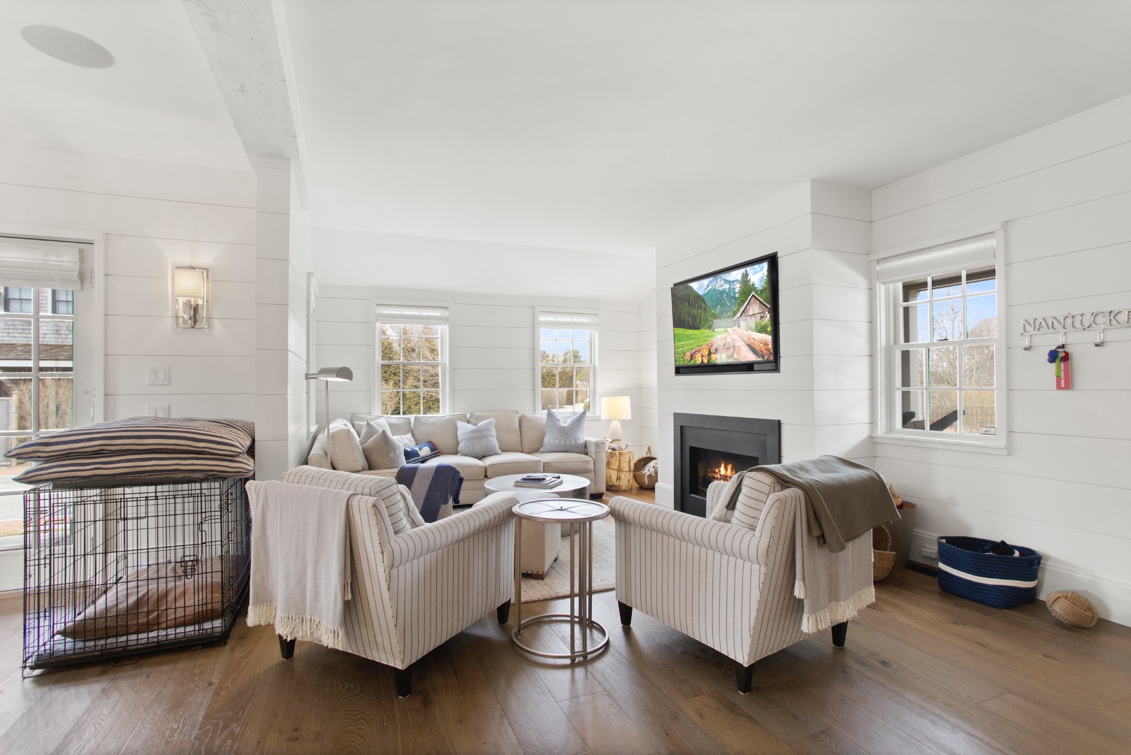 2 Blazing Star Road Nantucket, MA 02554 - Photo 15 of 47 a living room with furniture and a fireplace